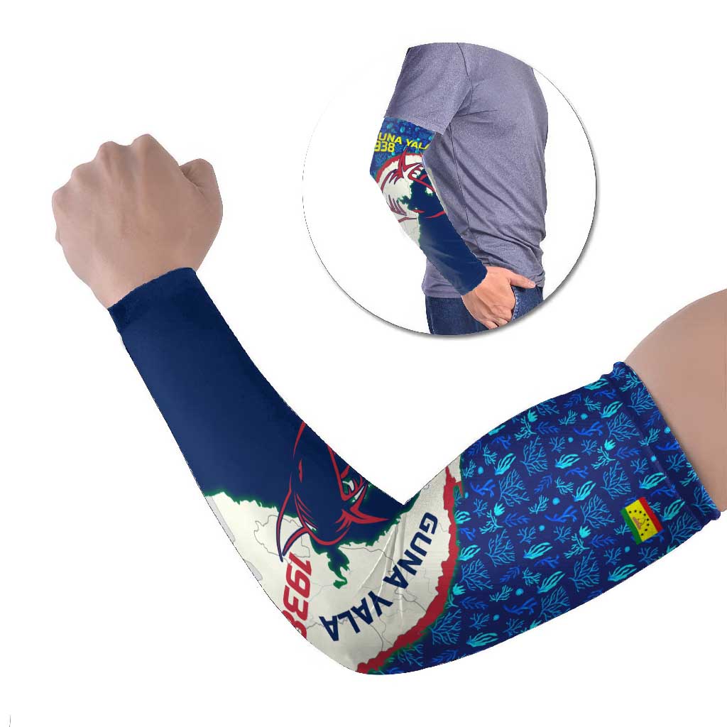 Indigenous Regions of Panama Guna Yala Arm Sleeves with Regional Map Lobster Graphic and Coral Pattern 1938 - Wonder Print Shop