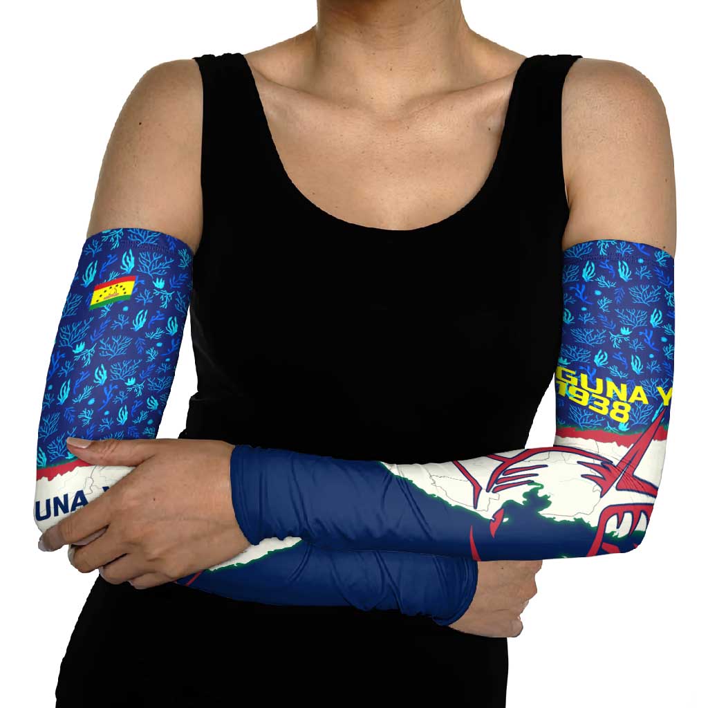 Indigenous Regions of Panama Guna Yala Arm Sleeves with Regional Map Lobster Graphic and Coral Pattern 1938 - Wonder Print Shop