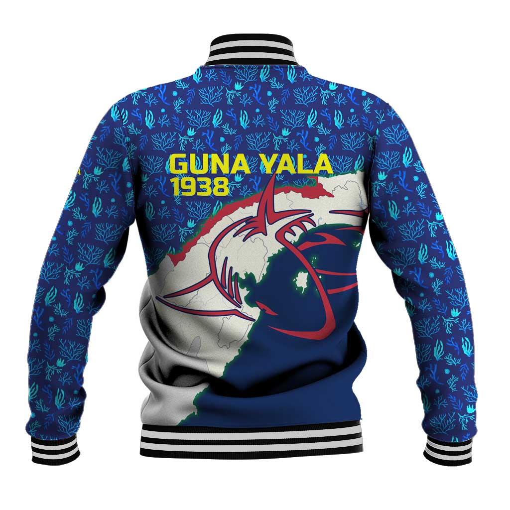 Indigenous Regions of Panama Guna Yala Baseball Jacket with Regional Map Lobster Graphic and Coral Pattern 1938 - Wonder Print Shop