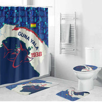 Indigenous Regions of Panama Guna Yala Bathroom Set with Regional Map Lobster Graphic and Coral Pattern 1938 - Wonder Print Shop