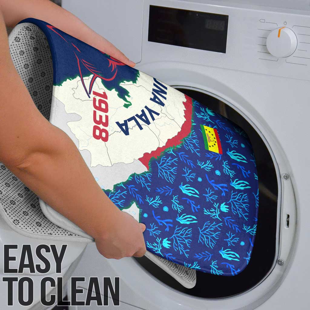 Indigenous Regions of Panama Guna Yala Bathroom Set with Regional Map Lobster Graphic and Coral Pattern 1938 - Wonder Print Shop