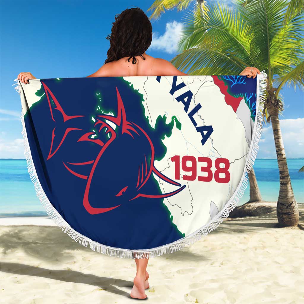 Indigenous Regions of Panama Guna Yala Beach Blanket with Regional Map Lobster Graphic and Coral Pattern 1938 - Wonder Print Shop