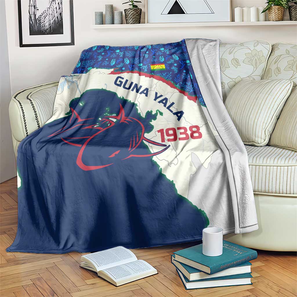 Indigenous Regions of Panama Guna Yala Blanket with Regional Map Lobster Graphic and Coral Pattern 1938 - Wonder Print Shop