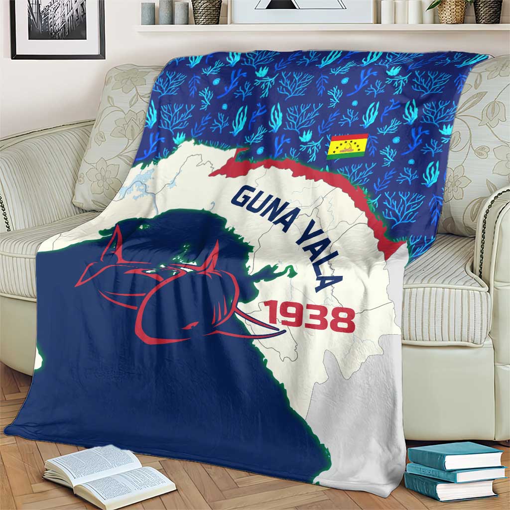 Indigenous Regions of Panama Guna Yala Blanket with Regional Map Lobster Graphic and Coral Pattern 1938 - Wonder Print Shop