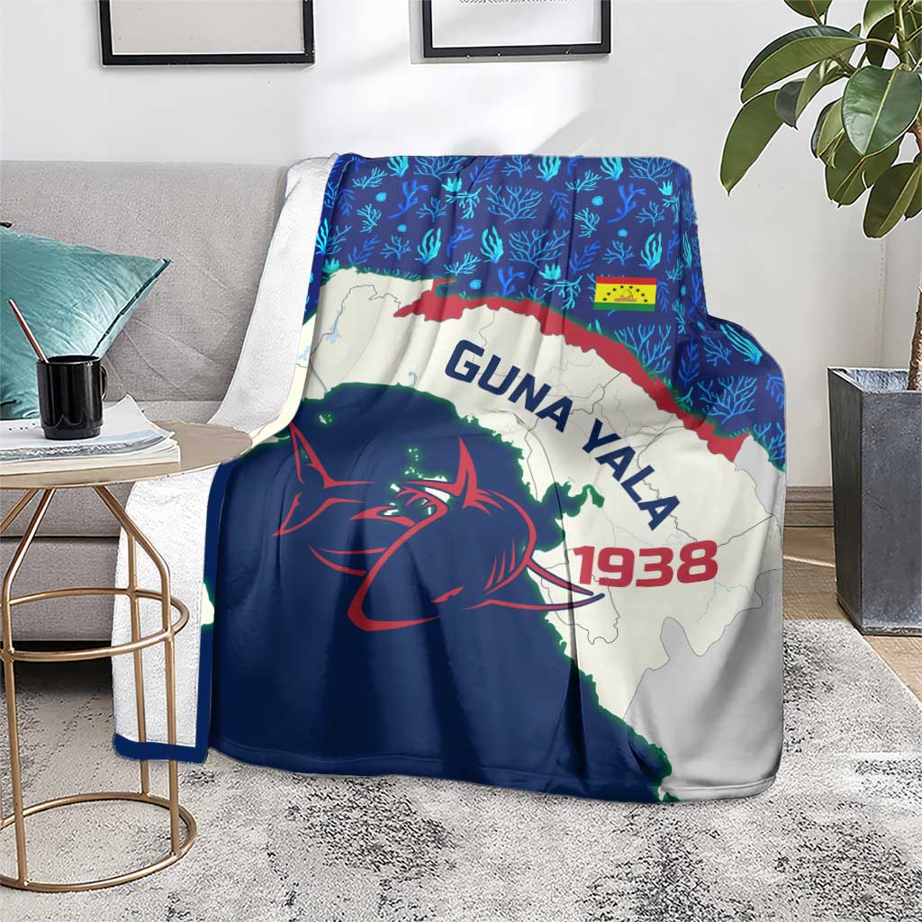 Indigenous Regions of Panama Guna Yala Blanket with Regional Map Lobster Graphic and Coral Pattern 1938 - Wonder Print Shop