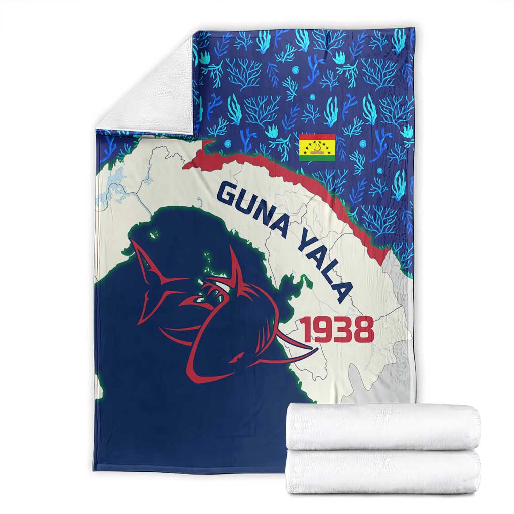 Indigenous Regions of Panama Guna Yala Blanket with Regional Map Lobster Graphic and Coral Pattern 1938 - Wonder Print Shop