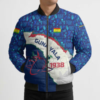 Indigenous Regions of Panama Guna Yala Bomber Puffer Jacket with Regional Map Lobster Graphic and Coral Pattern 1938 - Wonder Print Shop