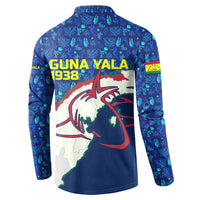 Indigenous Regions of Panama Guna Yala Button Sweatshirt with Regional Map Lobster Graphic and Coral Pattern 1938 - Wonder Print Shop