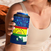 Indigenous Regions of Panama Guna Yala 4 in 1 Can Cooler Tumbler with Regional Map Lobster Graphic and Coral Pattern 1938 - Wonder Print Shop