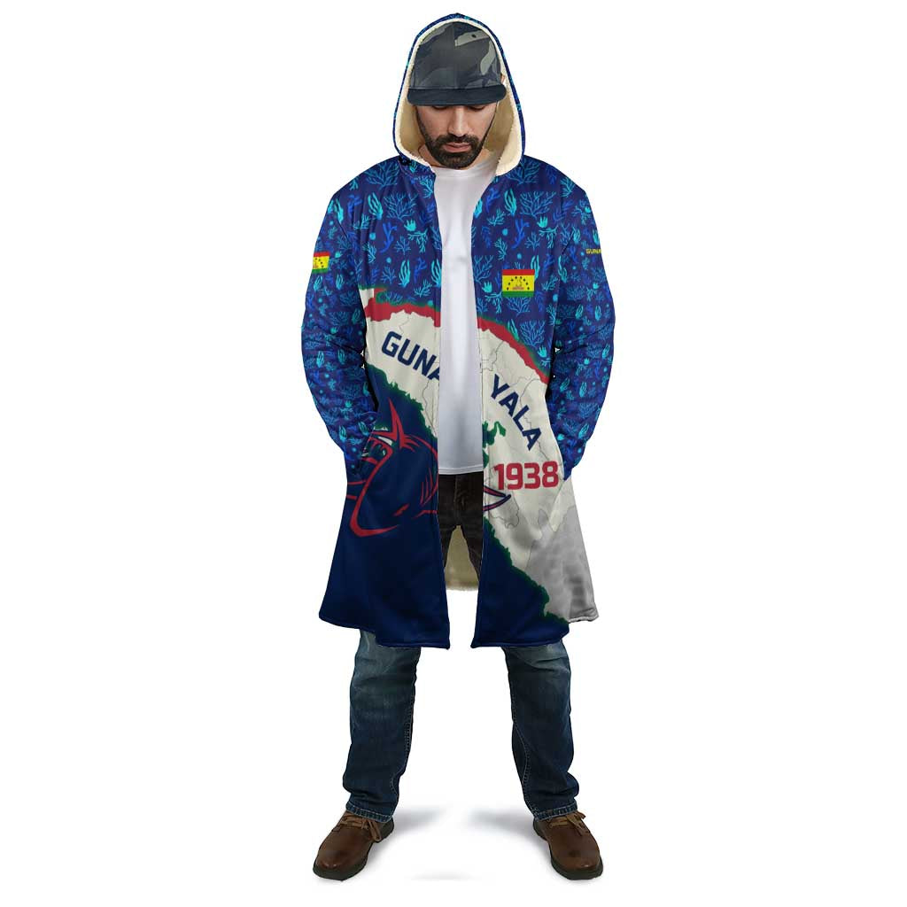 Indigenous Regions of Panama Guna Yala Cloak with Regional Map Lobster Graphic and Coral Pattern 1938 - Wonder Print Shop