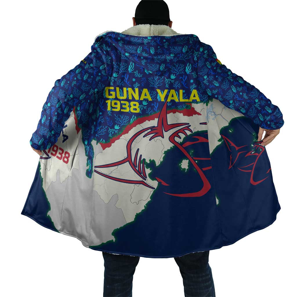 Indigenous Regions of Panama Guna Yala Cloak with Regional Map Lobster Graphic and Coral Pattern 1938 - Wonder Print Shop