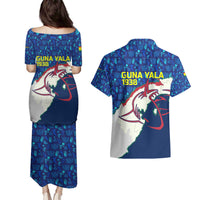 Indigenous Regions of Panama Guna Yala Couples Matching Puletasi and Hawaiian Shirt with Regional Map Lobster Graphic and Coral Pattern 1938 - Wonder Print Shop