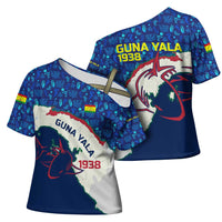 Indigenous Regions of Panama Guna Yala Cross Shoulder Shirt with Regional Map Lobster Graphic and Coral Pattern 1938 - Wonder Print Shop