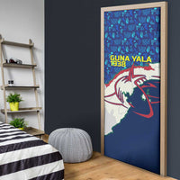 Indigenous Regions of Panama Guna Yala Door Cover with Regional Map Lobster Graphic and Coral Pattern 1938 - Wonder Print Shop