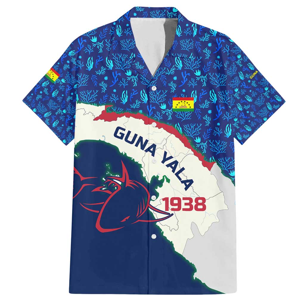 Indigenous Regions of Panama Guna Yala Family Matching Long Sleeve Bodycon Dress and Hawaiian Shirt with Regional Map Lobster Graphic and Coral Pattern 1938 - Wonder Print Shop