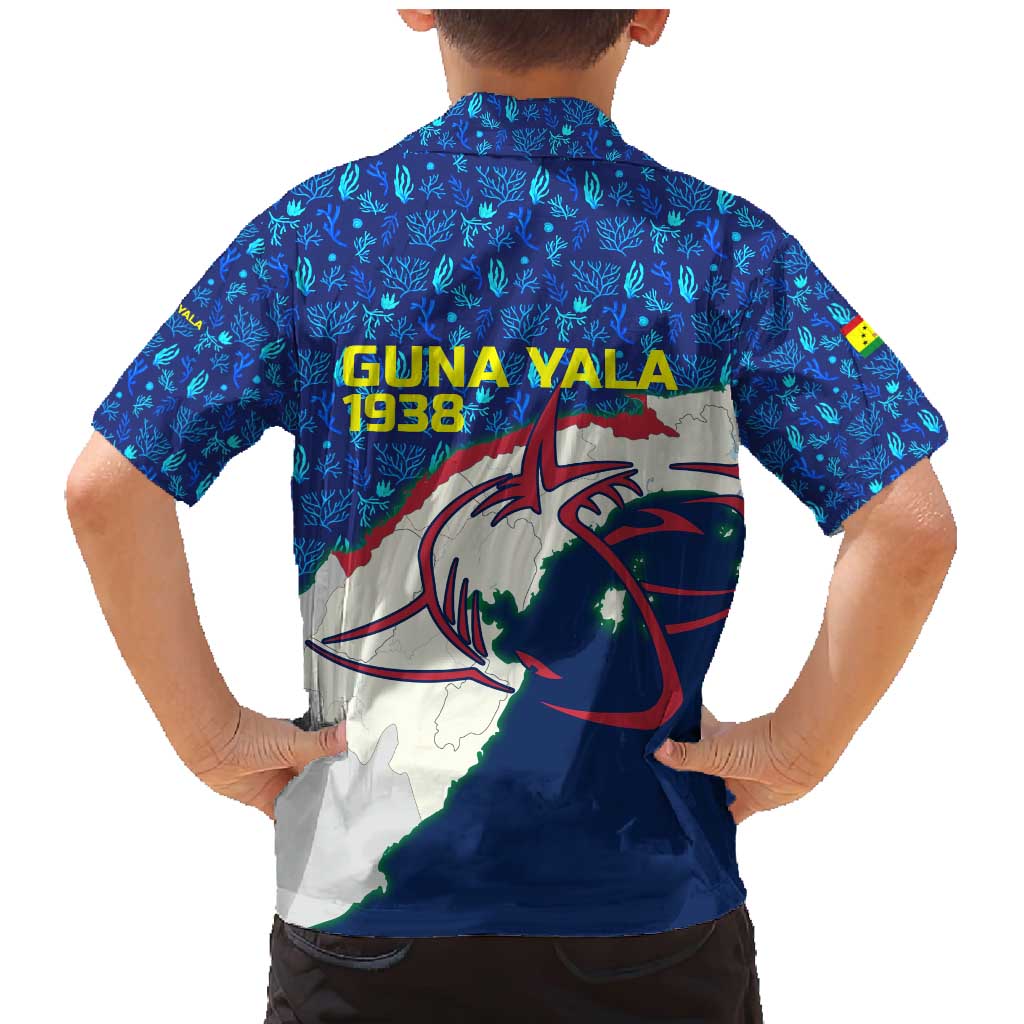 Indigenous Regions of Panama Guna Yala Family Matching Mermaid Dress and Hawaiian Shirt with Regional Map Lobster Graphic and Coral Pattern 1938 - Wonder Print Shop