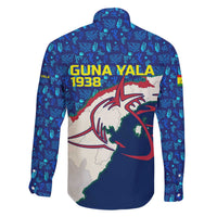 Indigenous Regions of Panama Guna Yala Family Matching Off The Shoulder Long Sleeve Dress and Hawaiian Shirt with Regional Map Lobster Graphic and Coral Pattern 1938 - Wonder Print Shop