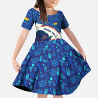 Indigenous Regions of Panama Guna Yala Family Matching Short Sleeve Bodycon Dress and Hawaiian Shirt with Regional Map Lobster Graphic and Coral Pattern 1938 - Wonder Print Shop