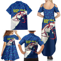 Indigenous Regions of Panama Guna Yala Family Matching Summer Maxi Dress and Hawaiian Shirt with Regional Map Lobster Graphic and Coral Pattern 1938 - Wonder Print Shop