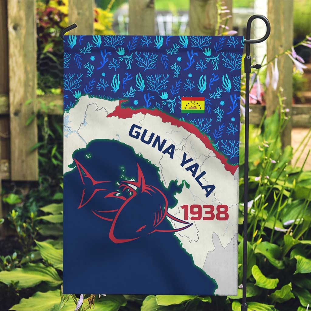 Indigenous Regions of Panama Guna Yala Garden Flag with Regional Map Lobster Graphic and Coral Pattern 1938 - Wonder Print Shop