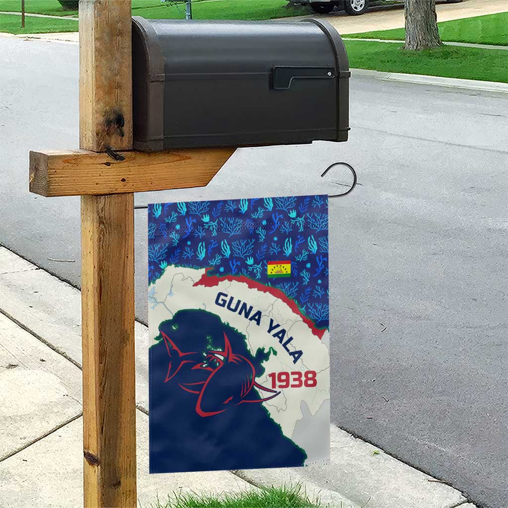 Indigenous Regions of Panama Guna Yala Garden Flag with Regional Map Lobster Graphic and Coral Pattern 1938 - Wonder Print Shop