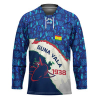 Indigenous Regions of Panama Guna Yala Hockey Jersey with Regional Map Lobster Graphic and Coral Pattern 1938 - Wonder Print Shop