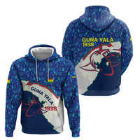 Indigenous Regions of Panama Guna Yala Hoodie with Regional Map Lobster Graphic and Coral Pattern 1938 - Wonder Print Shop
