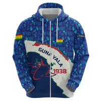 Indigenous Regions of Panama Guna Yala Hoodie with Regional Map Lobster Graphic and Coral Pattern 1938 - Wonder Print Shop