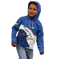 Indigenous Regions of Panama Guna Yala Kid Hoodie with Regional Map Lobster Graphic and Coral Pattern 1938 - Wonder Print Shop