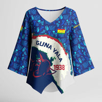 Indigenous Regions of Panama Guna Yala Kimono Sleeve Blouse with Regional Map Lobster Graphic and Coral Pattern 1938 - Wonder Print Shop