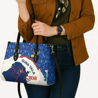 Indigenous Regions of Panama Guna Yala Leather Bag with Regional Map Lobster Graphic and Coral Pattern 1938 - Wonder Print Shop