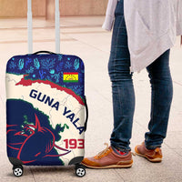 Indigenous Regions of Panama Guna Yala Luggage Cover with Regional Map Lobster Graphic and Coral Pattern 1938 - Wonder Print Shop