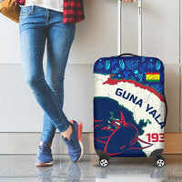 Indigenous Regions of Panama Guna Yala Luggage Cover with Regional Map Lobster Graphic and Coral Pattern 1938 - Wonder Print Shop