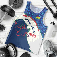 Indigenous Regions of Panama Guna Yala Men Tank Top with Regional Map Lobster Graphic and Coral Pattern 1938 - Wonder Print Shop
