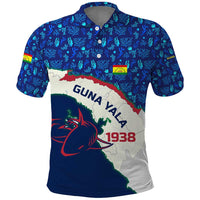 Indigenous Regions of Panama Guna Yala Polo Shirt with Regional Map Lobster Graphic and Coral Pattern 1938 - Wonder Print Shop