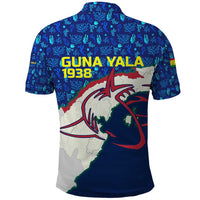 Indigenous Regions of Panama Guna Yala Polo Shirt with Regional Map Lobster Graphic and Coral Pattern 1938 - Wonder Print Shop