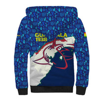 Indigenous Regions of Panama Guna Yala Sherpa Hoodie with Regional Map Lobster Graphic and Coral Pattern 1938 - Wonder Print Shop