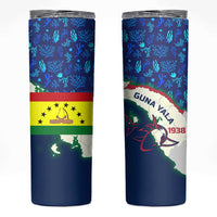 Indigenous Regions of Panama Guna Yala Skinny Tumbler with Regional Map Lobster Graphic and Coral Pattern 1938 - Wonder Print Shop