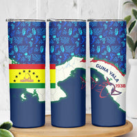 Indigenous Regions of Panama Guna Yala Skinny Tumbler with Regional Map Lobster Graphic and Coral Pattern 1938 - Wonder Print Shop