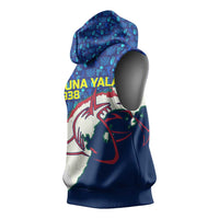 Indigenous Regions of Panama Guna Yala Sleeveless Hoodie with Regional Map Lobster Graphic and Coral Pattern 1938 - Wonder Print Shop