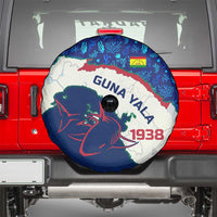 Indigenous Regions of Panama Guna Yala Spare Tire Cover with Regional Map Lobster Graphic and Coral Pattern 1938 - Wonder Print Shop