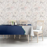 Indigenous Regions of Panama Guna Yala Tablecloth with Regional Map Lobster Graphic and Coral Pattern 1938 - Wonder Print Shop