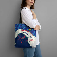 Indigenous Regions of Panama Guna Yala Tote Bag with Regional Map Lobster Graphic and Coral Pattern 1938 - Wonder Print Shop