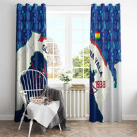 Indigenous Regions of Panama Guna Yala Window Curtain with Regional Map Lobster Graphic and Coral Pattern 1938 - Wonder Print Shop