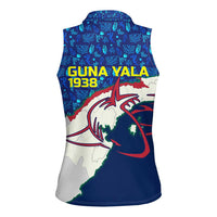 Indigenous Regions of Panama Guna Yala Women Sleeveless Polo Shirt with Regional Map Lobster Graphic and Coral Pattern 1938 - Wonder Print Shop