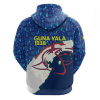 Indigenous Regions of Panama Guna Yala Zip Hoodie with Regional Map Lobster Graphic and Coral Pattern 1938 - Wonder Print Shop