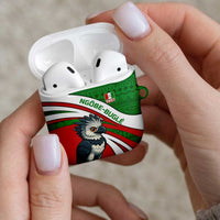 Indigenous Regions of Panama Ngabe-Bugle AirPods Case with Harpy Eagle Graphic and Green Red Tribal Pattern 1997 - Wonder Print Shop