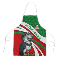 Indigenous Regions of Panama Ngabe-Bugle Apron with Harpy Eagle Graphic and Green Red Tribal Pattern 1997 - Wonder Print Shop