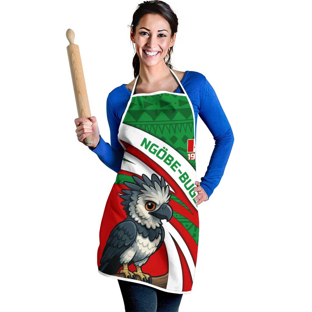 Indigenous Regions of Panama Ngabe-Bugle Apron with Harpy Eagle Graphic and Green Red Tribal Pattern 1997 - Wonder Print Shop