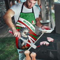 Indigenous Regions of Panama Ngabe-Bugle Apron with Harpy Eagle Graphic and Green Red Tribal Pattern 1997 - Wonder Print Shop